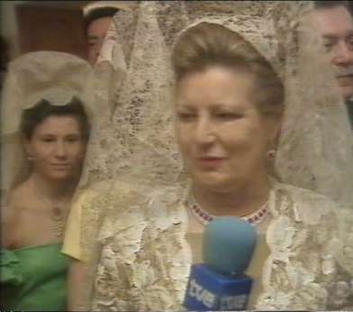 1995 03 18 Teresa au mariage d'Elena d'Espagne et de Jaime de Marichalar 2